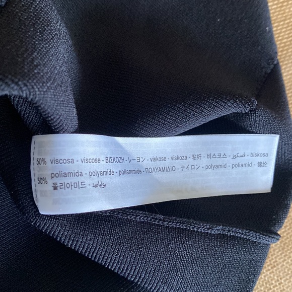 NWT Zara Black Knit Dress With Pearls Women’s Size Medium - Picture 13 of 16